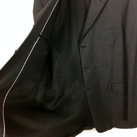 J. Crew Men's Dark Grey Suit Jacket Gray Blazer - Picture 7 of 8